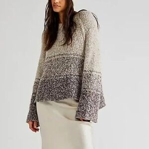 Free People BFF Cocoon Dip Dye Oversized Sweater Size XS